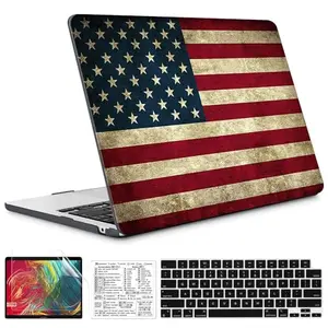 QCzyc USA Flag MacBook Air 13.6 inch case for M2/M3/M4/M5 models