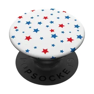 Bright red white and blue stars and stripes phone pop socket