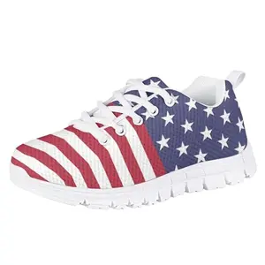 Yzaoxia big kids tennis shoes with American flag design
