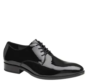 Johnston & Murphy Gavney Plain Toe Black Patent Oxford