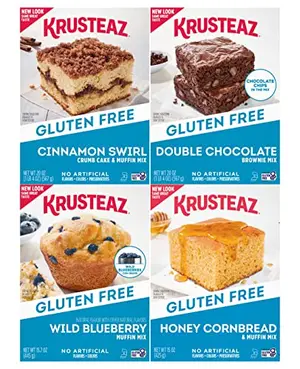 Krusteaz Gluten Free Baking Mix Variety Pack with four boxed mixes