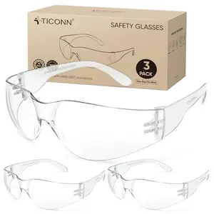 TICONN clear safety glasses 3-pack