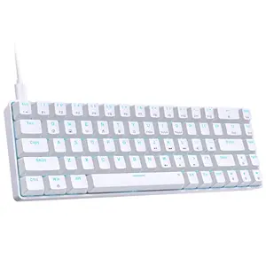 White DIERYA T68SE 60% mechanical keyboard with compact layout