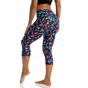 Pattern leggings with sprinkled stars design for running