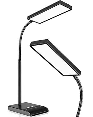 LEPOWER gooseneck desk lamp with wide panel