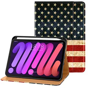 DTTO US Flag iPad mini case with pencil holder and hand strap