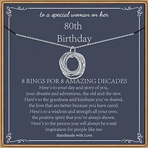 PAERAPAK eight circle 80th birthday necklace