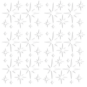 ELANE 100-piece star mirror stickers arranged in a scattered pattern on a gray surface