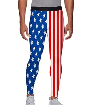 Zimperad men's American flag compression pants for running