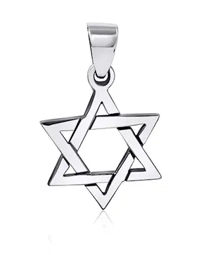 AJDesign sterling silver Star of David pendant for bar mitzvah
