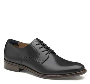 Johnston & Murphy Conard 2.0 Plain Toe Black Full Grain Oxford