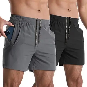 Lempue 5-inch athletic shorts with zipper pockets for CrossFit