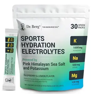 Dr. Berg electrolyte powder raspberry lemon packets