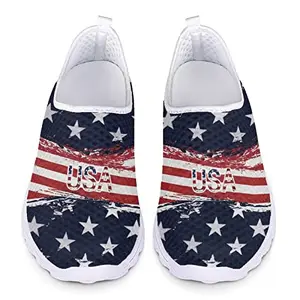 Jeiento unisex American flag themed athletic shoes