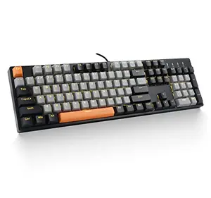 E-YOOSO Z-14 full-size wired mechanical keyboard with gray and black design