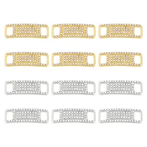 arricraft brass rhinestone shoe lace buckle on sneaker