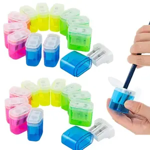 24 pack of manual pencil sharpeners in assorted colors for classroom
