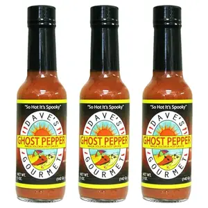 Dave's Gourmet Ghost Pepper Hot Sauce pack of 3 bottles