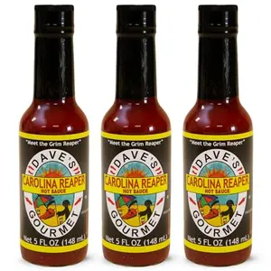 Dave's Gourmet Carolina Reaper Hot Sauce 3-pack