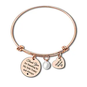 Dabihu Maid of Honor Bracelet in rose gold finish
