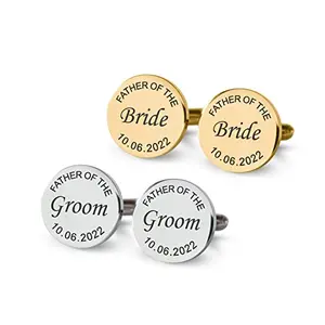 MIAMIA custom engraved cufflinks for father of the bride