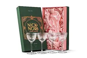 GLASSIQUE CADEAU Nick and Nora ribbed coupe glasses set of 4