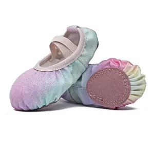 MSMAX girls glitter ballet shoes