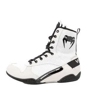 Venum Elite Boxing Shoes white and black