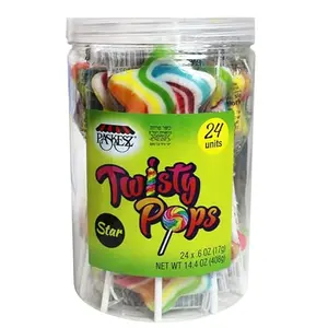 Snacktery star shaped rainbow lollipops bulk pack