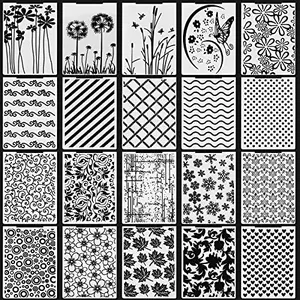 Mumufy 20 Pcs Embossing Folder Set with vintage patterns