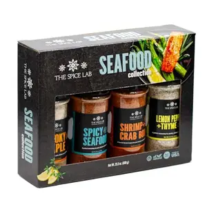 The Spice Lab Seafood Seasoning Set with four jars