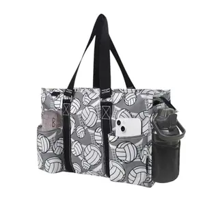 NGIL utility tote with volleyball print