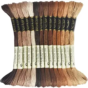 LE PAON Premium Embroidery Floss light rust gradient 14 skeins
