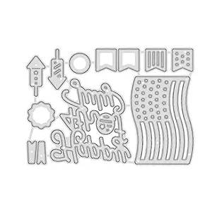 Htppzjr independence day metal cutting dies for scrapbooking and card making