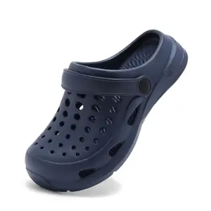 Cubufly Kids Garden Clogs in dark blue with charms