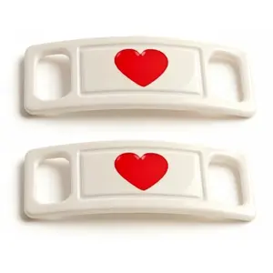 Zigvert heart shoe lace tag on sneaker