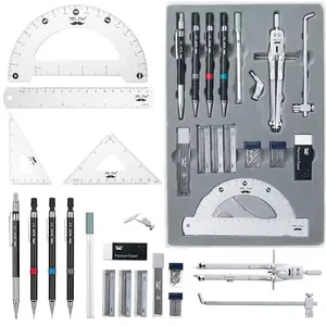 Mr. Pen 17-piece geometry set with metal compass and pencils