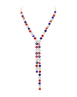 HEIDKRUEGER crystal Y-necklace on model