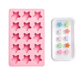 MayeBridge rectangular silicone star ice cube tray
