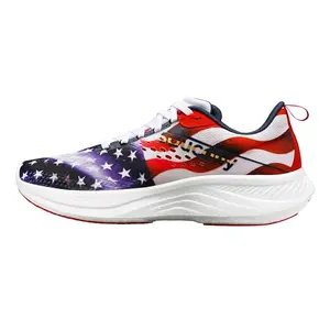 Saucony Women's Ride 17 Sneaker in Stars/Stripes colorway