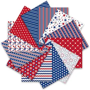 Whaline patriotic fat quarters with star and firework prints