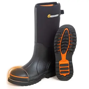 GIEESHIELD Men's Rubber Work Boots with Steel Toe