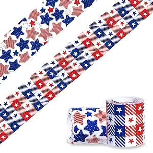 Crafterlife star-spangled buffalo plaid bulletin board border