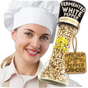 Yupanqui White Pepper Grinder with fermented peppercorns