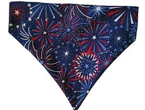 Top Rocks Doggie Wear patriotic over-the-collar dog bandana in red, white, and blue
