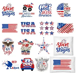Assorted Whaline 250th anniversary patriotic heat transfer vinyl sheets with American flag, eagle, and USA designs