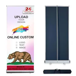 JUST 4 SIGNS Custom Retractable Banner Stand with American Flag Design