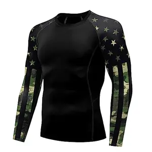 Budget-friendly American flag rash guard with UPF 50+