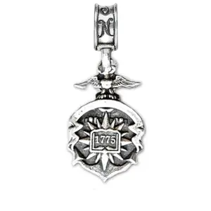 Sterling silver Navy Chaplain Corps charm on bracelet