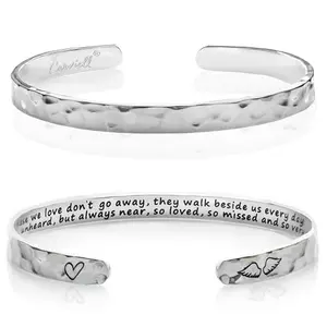 Carviell memorial bracelet for grieving spouse with engraved message